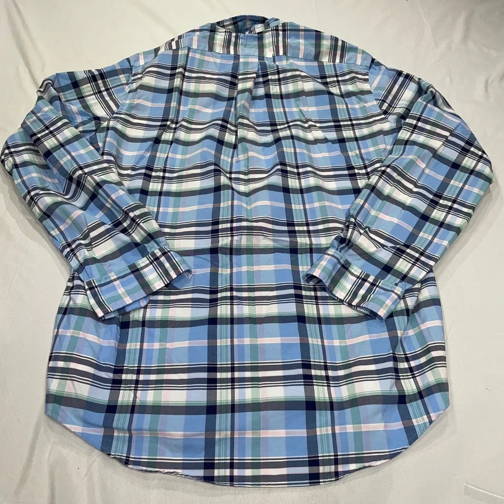 Polo Ralph Lauren Mens Large Classic Fit Performance Plaid Button Down Shirt